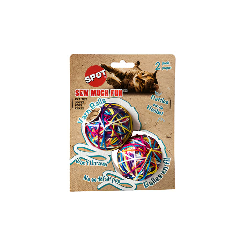 SPOT® SEW MUCH FUN YARN BALL CAT TOY 2.5"