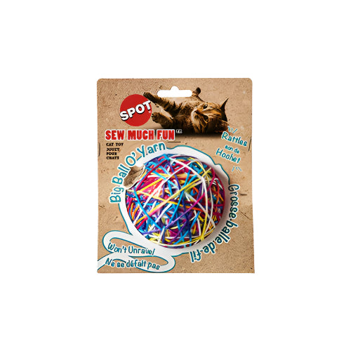 SPOT® SEW MUCH FUN YARN BALL CAT TOY 2.5"