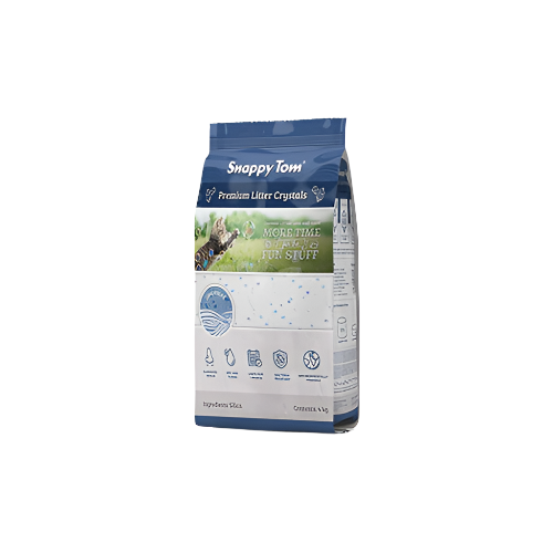 LITIÈRE POUR CHAT SNAPPY TOM® NATURAL BLUE CRYSTAL 4 KG