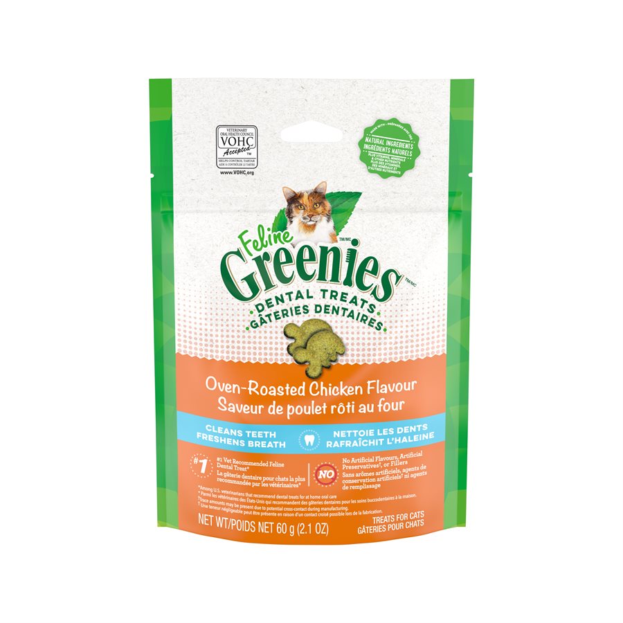 Friandise dentaire complète pour félins Greenies 2,1 oz