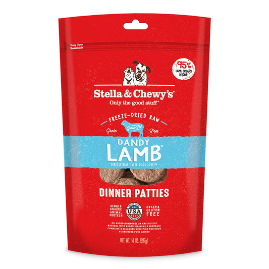 STELLA & CHEWY'S® DANDY LAMB DINNER PATTIES NOURRITURE CRU LYOPHILISÉE POUR CHIENS 25 OZ