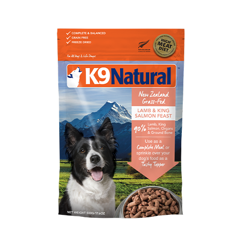 NOURRITURE LYOPHILISÉE POUR CHIENS K9 NATURAL™ LAMB & KING SALMON FEAST