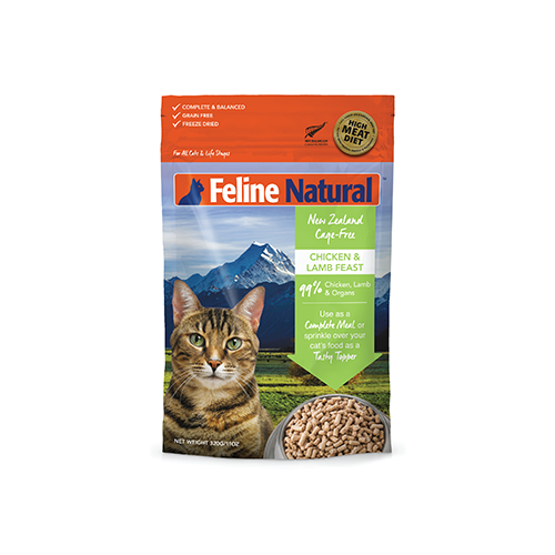 NOURRITURE LYOPHILISÉE POUR CHATS FELINE NATURAL™ AU POULET ET À L'AGNEAU 320 G