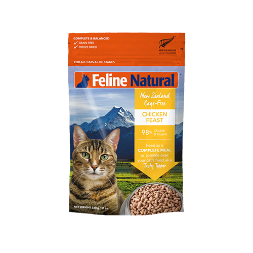 NOURRITURE LYOPHILISÉE POUR CHATS FELINE NATURAL™ CHICKEN FEAST 320 GM