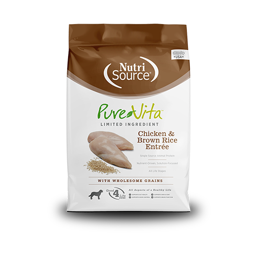 Nourriture sèche pour chiens NutriSource® PureVita™ à ingrédients limités, entrée de poulet et de riz brun