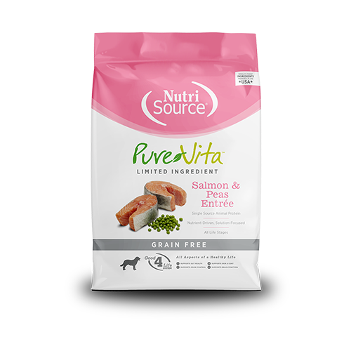 Nourriture sèche sans céréales pour chiens NutriSource® PureVita™ à ingrédients limités, entrée de saumon et de pois