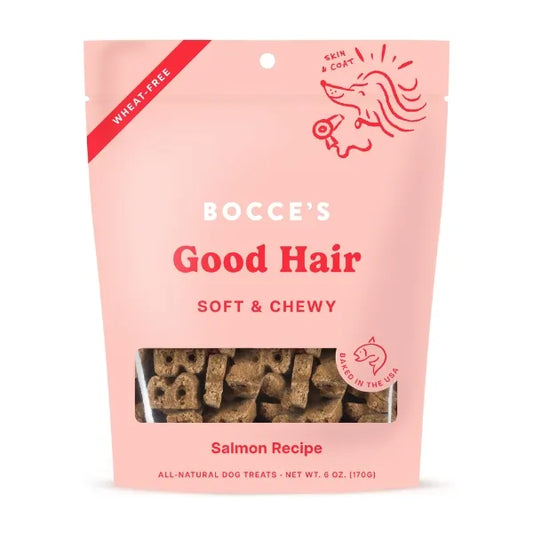 Bocce's Bakery Dailies Good Hair Salmon Recipe Soft & Chewy Dog Treats 6oz