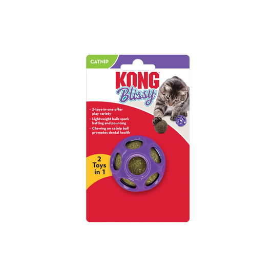 Kong® Blissy™ Moon Ball avec jouet pour chat à l'herbe à chat