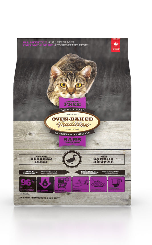 Nourriture pour chat sans céréales Oven-Baked Tradition au canard, 5 lb 