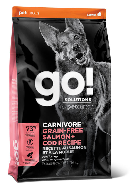 Petcurean Go! Carnivore Grain Free Salmon + Cod Recipe For Dog 3.5 Lbs