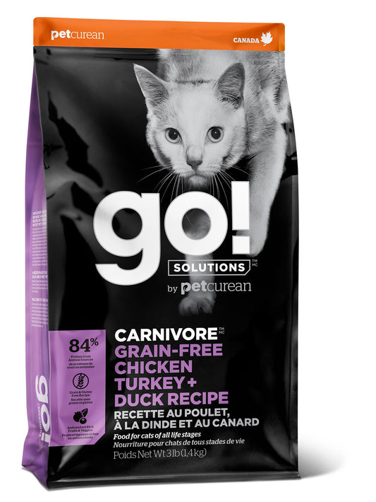 Petcurean Go! Carnivore Grain Free Chicken, Turkey + Duck Recipe For Cat