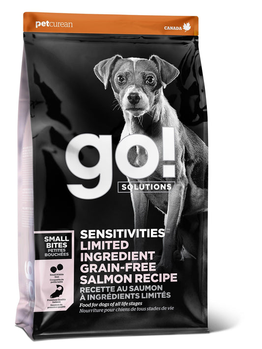 Petcurean Go! Sensitivities Lid Grain Free Salmon Small Bites Recipe For Dog