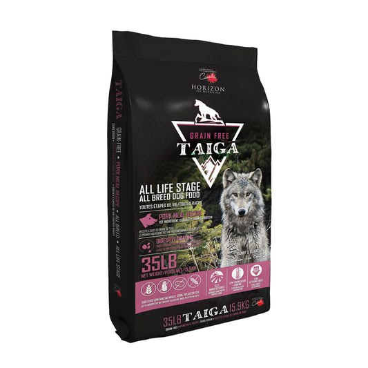 Nourriture sèche pour chiens Horizon Pet Nutrition© Taiga Pork Meal Formula 15,9 kg