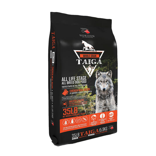 Nourriture sèche pour chiens Horizon Pet Nutrition© Taiga, formule à base de farine de poulet à grains entiers, 15,9 kg