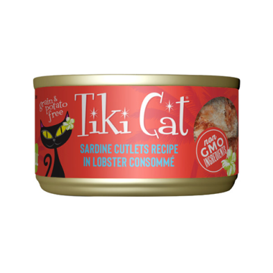 Recette de côtelettes de sardines Tiki Cat® Grill™ dans un consommé de homard pour chat, 2,8 oz