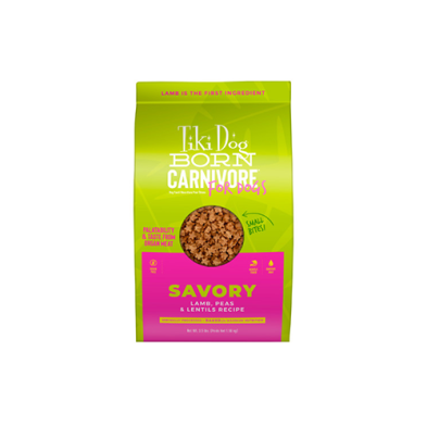 Nourriture sèche pour chiens Tiki Dog® Born Carnivore® Recette savoureuse d'agneau, de pois et de lentilles 3,5 lb 