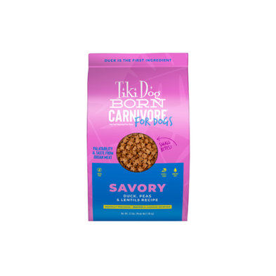 Nourriture sèche pour chien Tiki Dog® Born Carnivore® Recette savoureuse de canard, pois et lentilles 3,5 lb