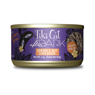 Nourriture humide pour chats Tiki Cat® After Dark™ Pâté au chevreuil et au foie de bœuf 3 oz