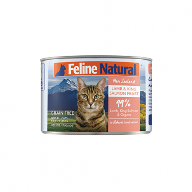 Nourriture humide pour chats Feline Natural™ Agneau et saumon royal 6 oz