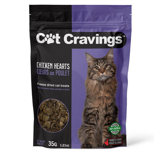 Cat Cravings ® Freeze Dried Chicken Hearts 35 gm Cat Treat