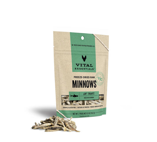 VITAL ESSENTIALS® FREEZE-DRIED MINNOWS CAT TREATS 0.5 OZ