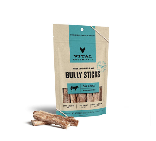 VITAL ESSENTIALS® FREEZE-DRIED BULLY STICKS DOG TREATS 1.4 OZ