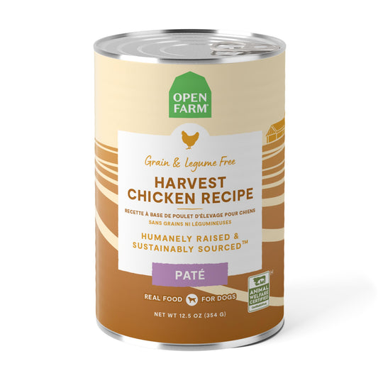 Nourriture humide pour chiens Open Farm® sans céréales, recette de poulet de récolte, 12,5 oz