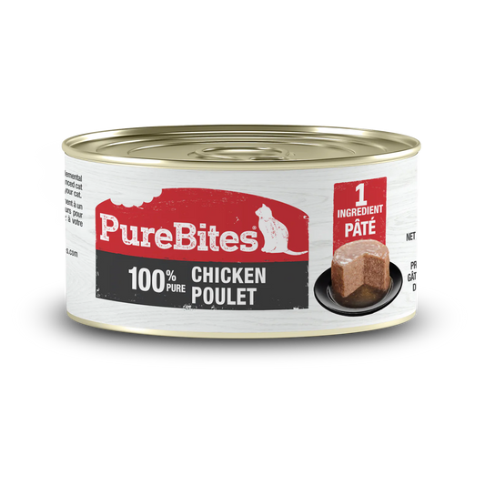 Nourriture humide pour chats PureBites® 100 % pur pâté de poulet 2,5 oz