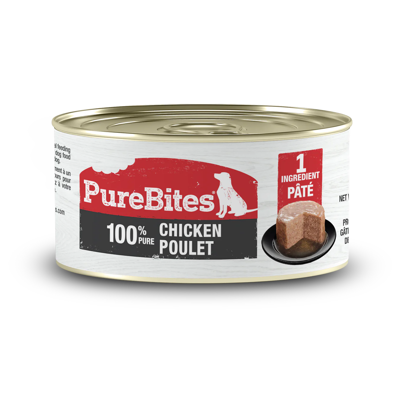 PureBites® Pates 100% Pure Chicken Wet Dog Food 2.5 oz