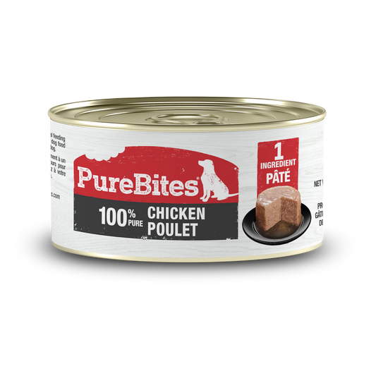 Nourriture humide pour chiens PureBites® Pates 100 % pur poulet 2,5 oz