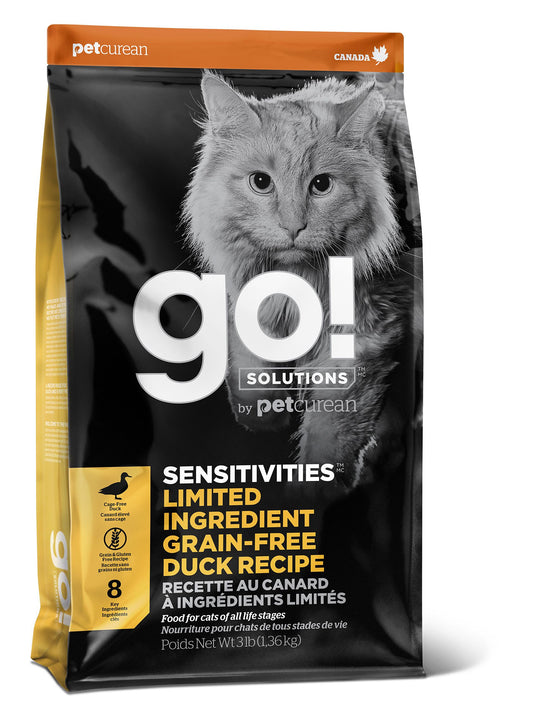 Petcurean Go! Sensitivities Lid Grain Free Duck Recipe For Cat 3lb